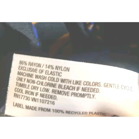 Ava & Viv Black Floral Peplum Blouse Women's 2X Prairie Neck Tie Shirred Back - Picture 8 of 8